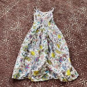 NWOT Diane von Furstenberg sheer floral swim beach cover-up dress